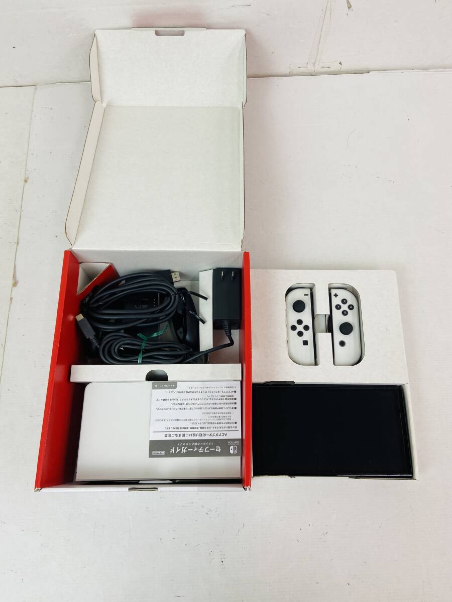 (26925) ■ Nintendo Switch 有機ELモデル ホワイト　※基本動作確認済　中古品_画像3