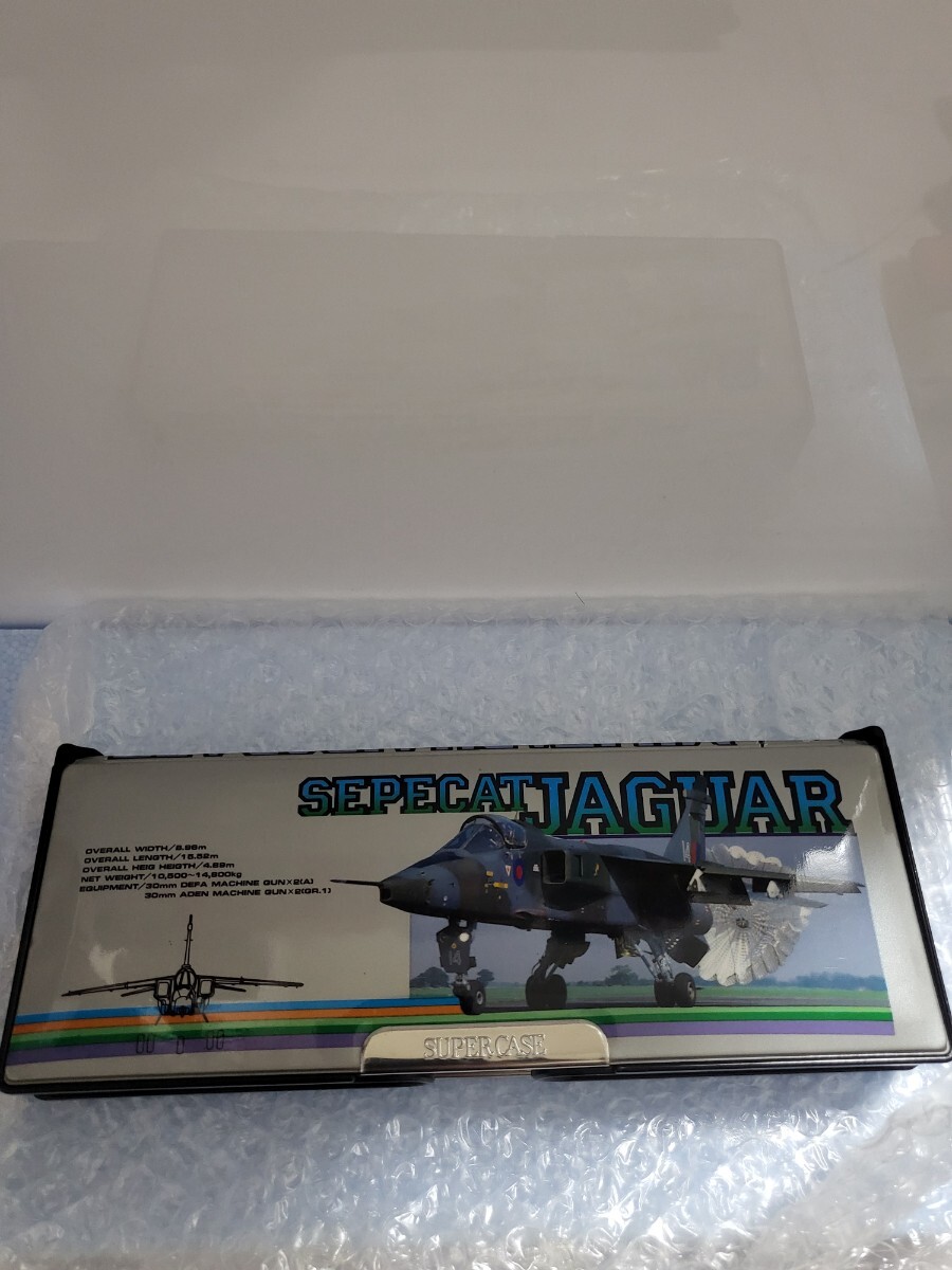 昭和当時物 アンティーク文具 SUPERCASE SEPECATJAGUAR F-14 TOMCAT 戦闘機 筆箱 日本製 トムキャット昭和筆箱 ペンケース