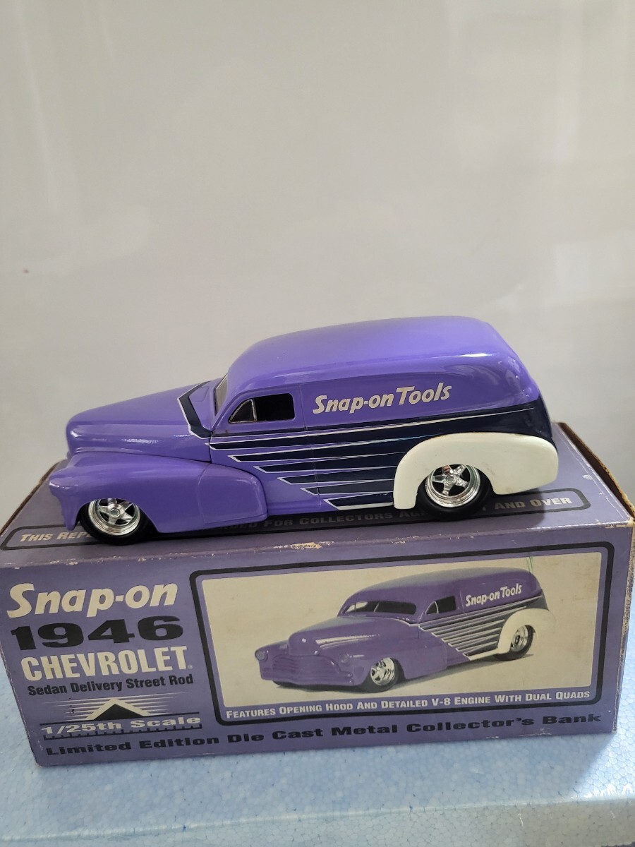 絶版ミニカー 希少 1/25 スナップオン Snap on グッズ 1946 CHEVROLET シボレー コインバンク リミテッドエディション_画像2