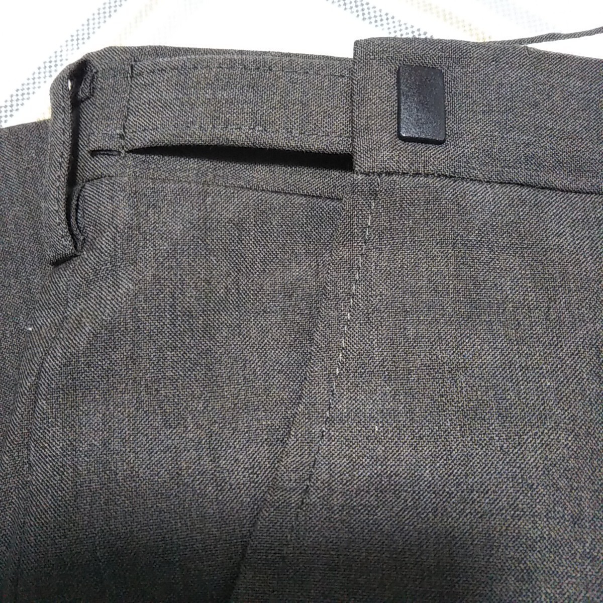 スラックス SLACKS ワンタック ワイドパンツ ワイドシルエット OLD レトロ ダークブラウン ユニセックス 1タック L~XL_画像9