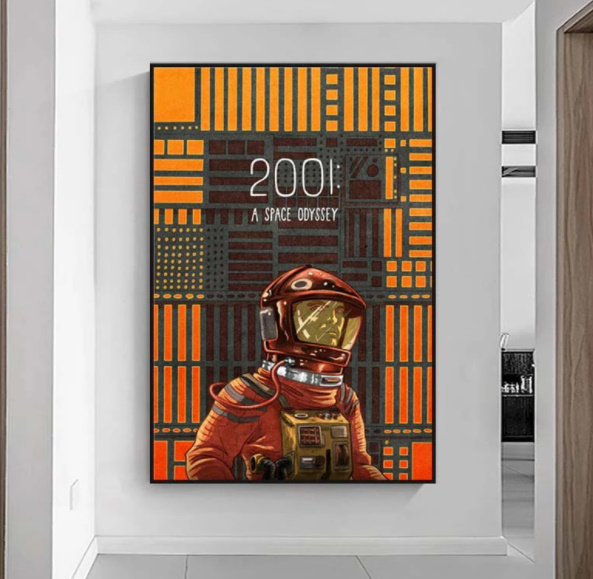 CHQ765#2001年 宇宙の旅　50周年 スタンリー・キューブリック キャンバスアートポスター 50×70cm インテリア 海外製 枠なし B_画像1