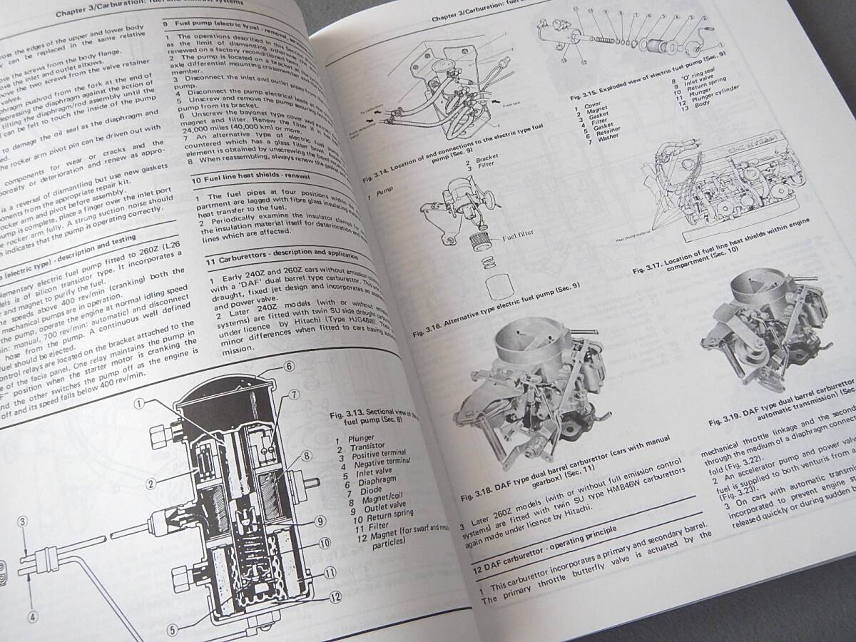 古本　洋書　DATSUN 240Z&260Z Automotive Repair Manual　ダットサン　日産　フェアレディZ　整備　英語　旧車・絶版車_画像4