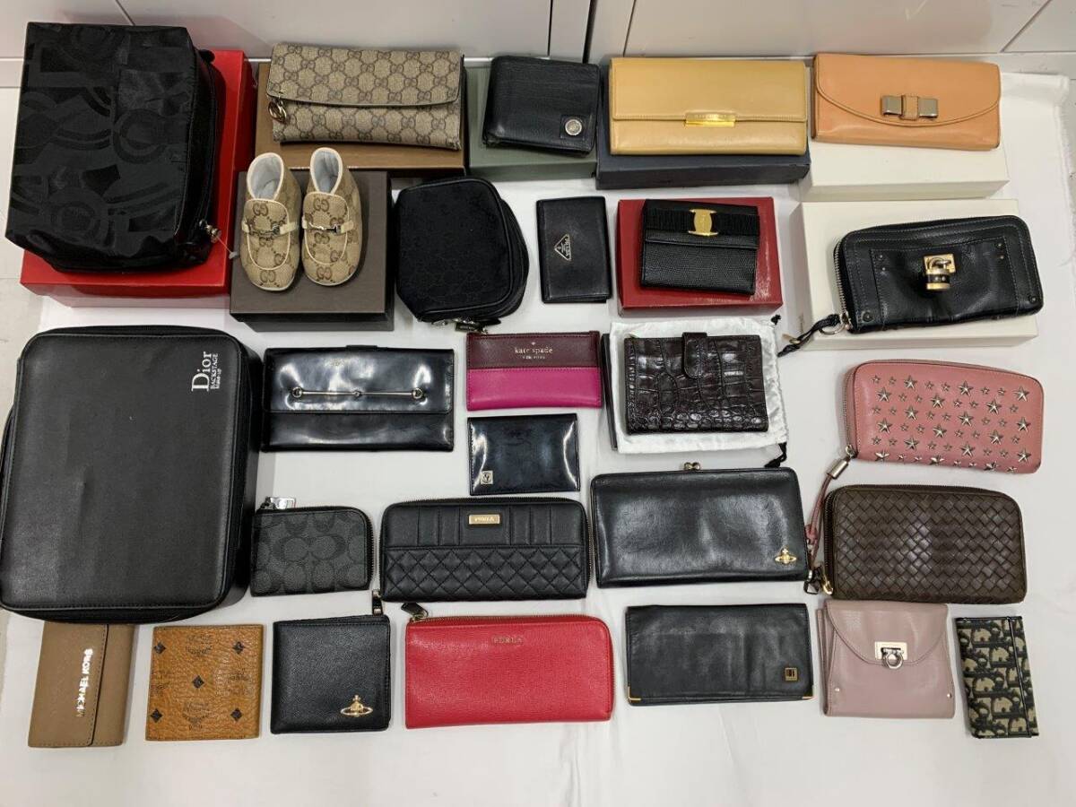 GIO5-2 ブランド GUCCI Chloe Dior FURLA Vivienne Westwood kate spade BOTTEGA 財布 小物入れ キーケース カードケース まとめ 27点_画像1