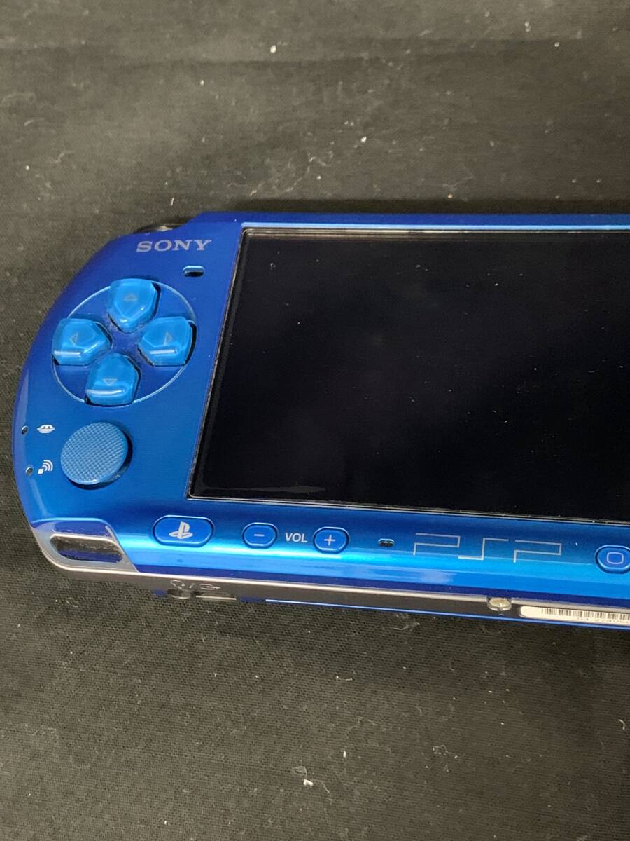 GII40971[ текущее состояние товар * работоспособность не проверялась ]SONY PSP-3000VB голубой аккумулятор ( выпуклось иметь ) с ящиком 