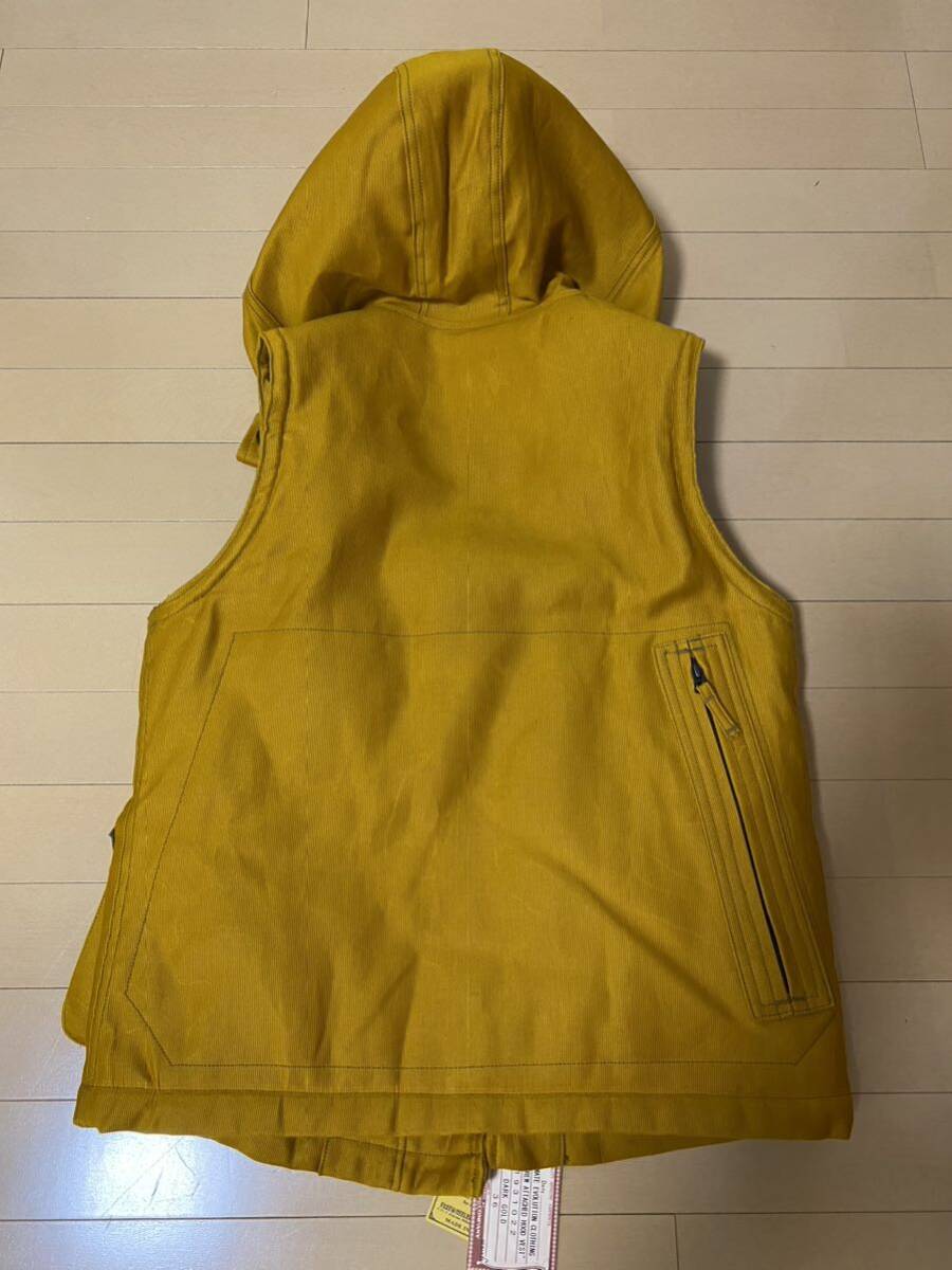 フリーホイーラーズ　Air Crew Attached Hood Vest ＜DARK GOLD＞】　36 タグ付き_画像2