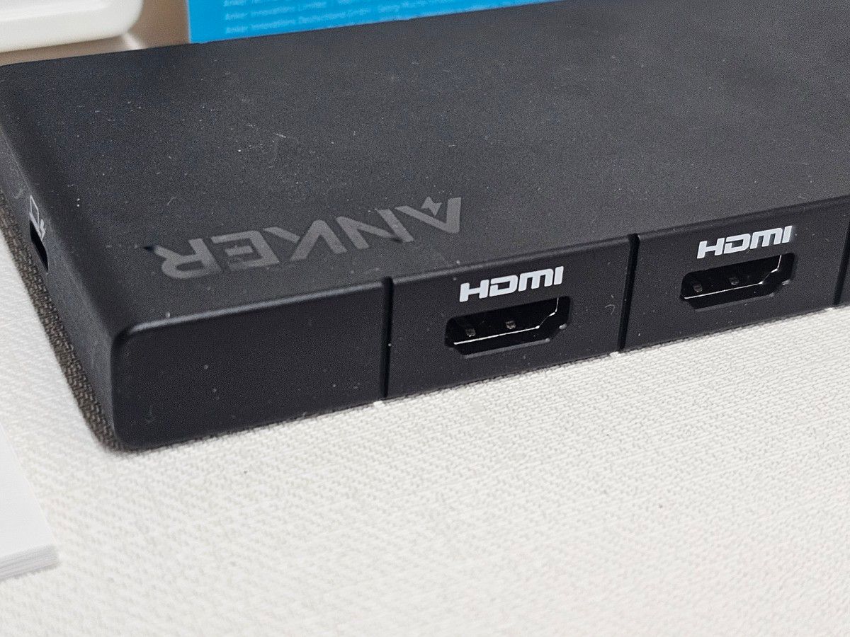Anker 364 USB-C ハブ 100W USB PD対応 4K HDMIポート 2画面出力 着脱式ケーブル 50cm 
