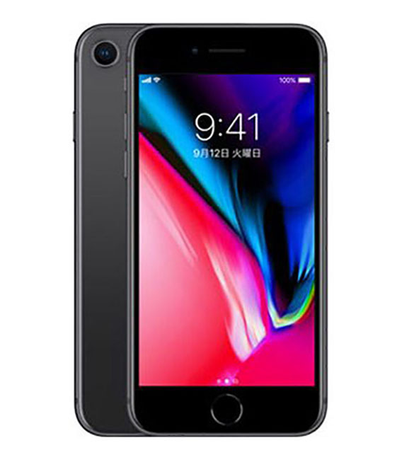 iPhone8[64GB] SIMロック解除 au/UQ スペースグレイ【安心保証】_画像1