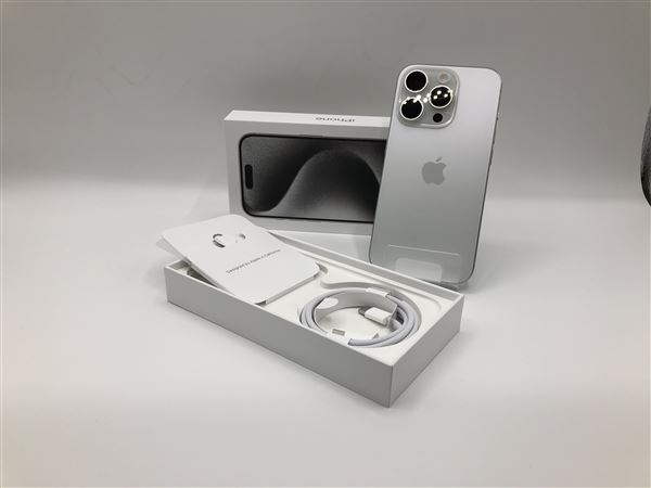 iPhone15 Pro[128GB] SIMフリー MTU83J ホワイトチタニウム【 …_画像2