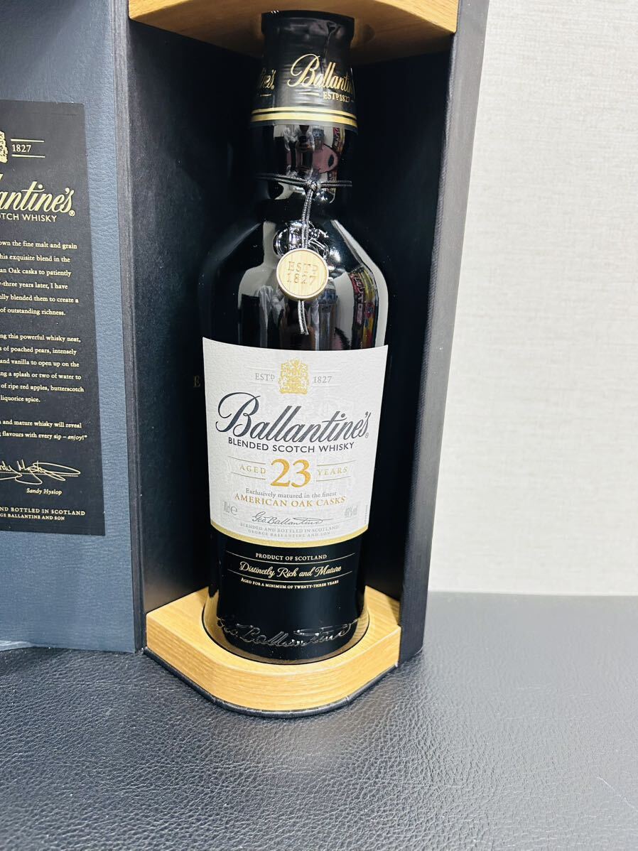 【未開栓】バランタイン 23年 アメリカンオークBallantine スコッチウイスキー 木箱 の画像3