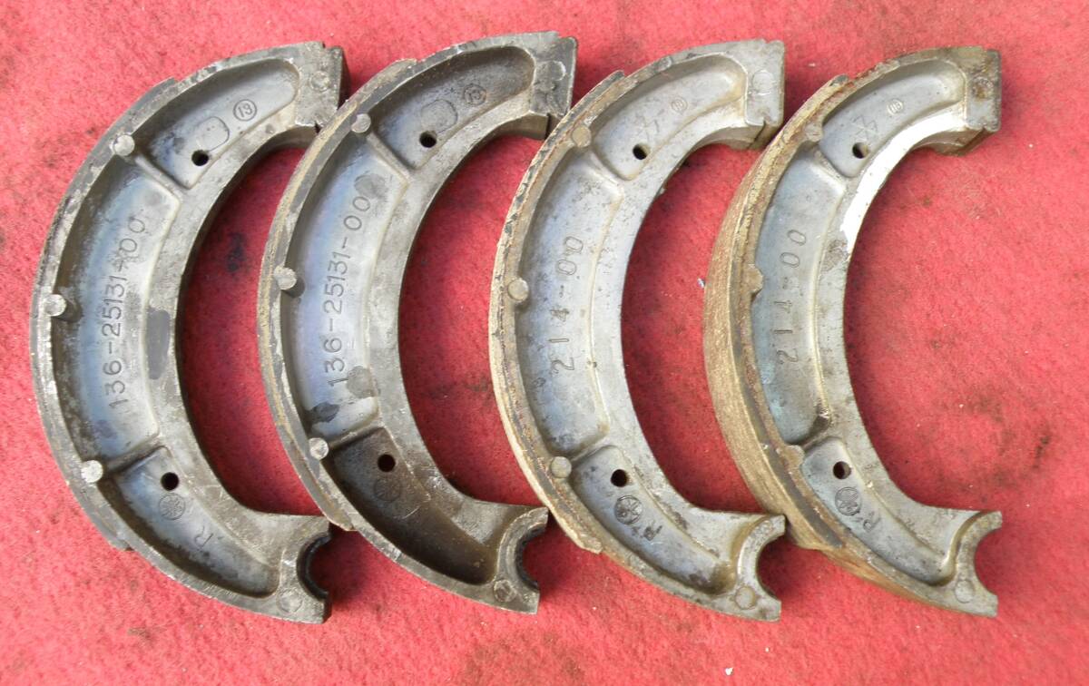 SR400 SR500* Yamaha original the first period brake shoe XT500#2 stand amount! drum. decrease difficult! cast also 