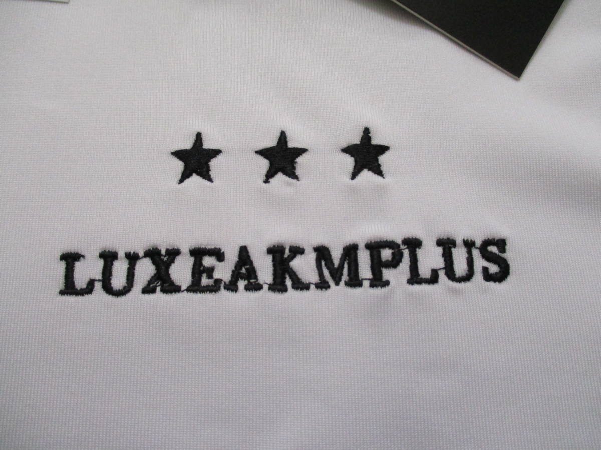 *LUXE AKM PLUS/ryuksei Kei M плюс * не использовался рукав Logo mok шея футболка с длинным рукавом размер :XL Golf Jim тренировка спорт 