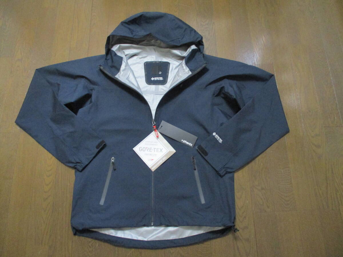 ☆＋phenix/プラスフェニックス☆未使用 GORE-TEX INFINIUM CLIMB JACKET サイズ：L ネイビーアウトドア レジャーキャンプ おしゃれ ジム_画像4