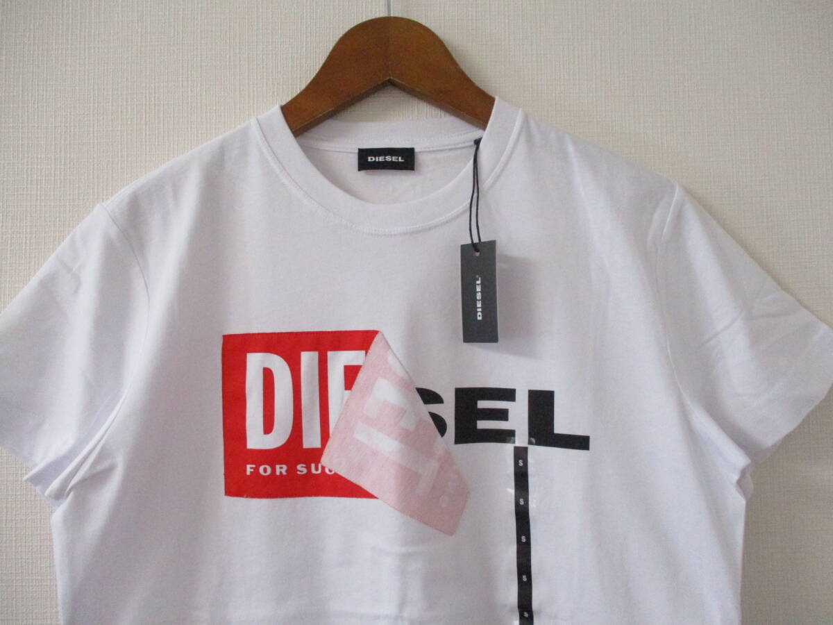 ☆DIESEL/ディーゼル☆未使用 T-DIEGO-QA サイズ：S 半袖Ｔシャツ ホワイト フロントロゴ_画像2