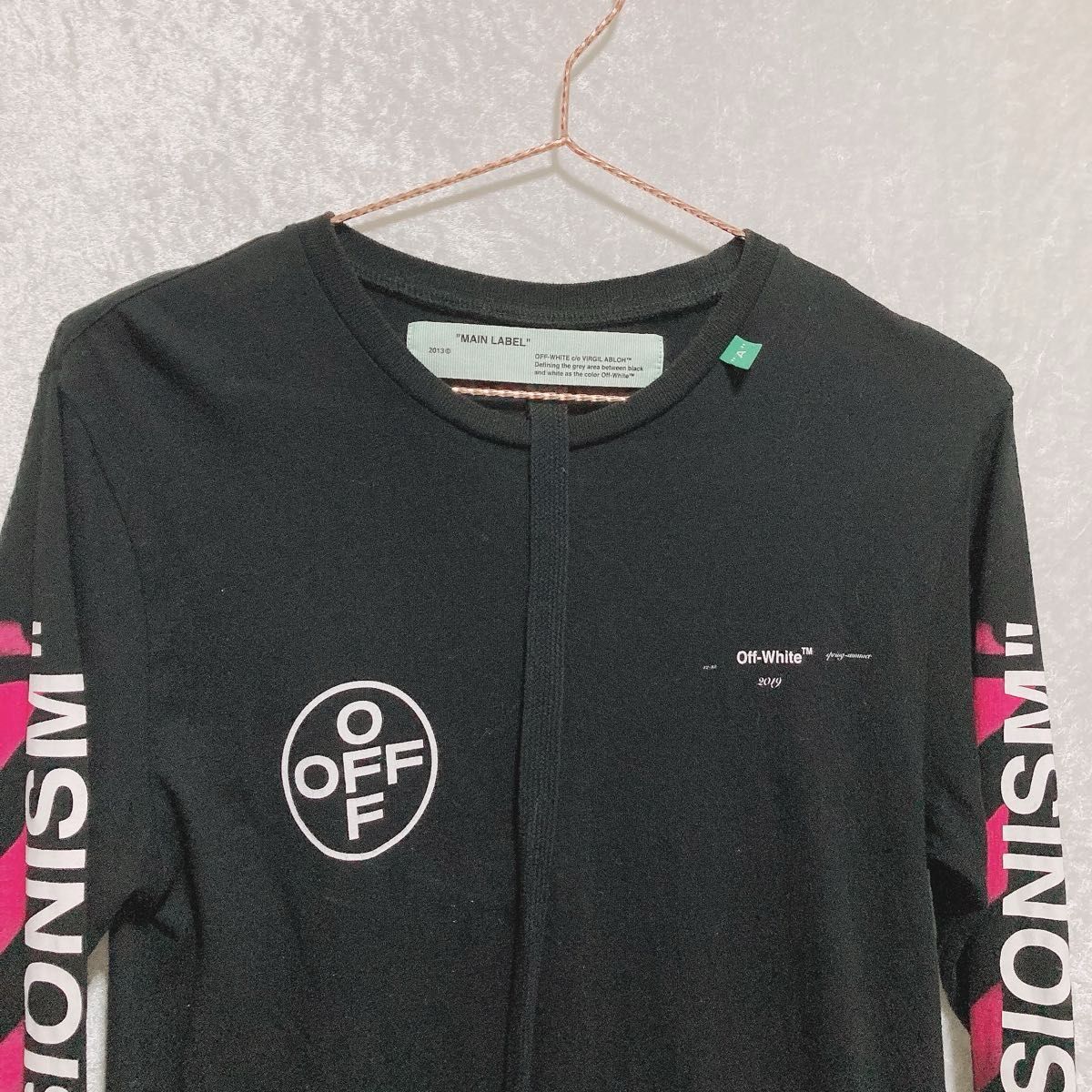 OFF-WHITE ロングTシャツ 【美品】XS ロンt ステンシル アロー OFF-WHITE ロングTシャツ 【美品】XS ロンt ステンシル アロー