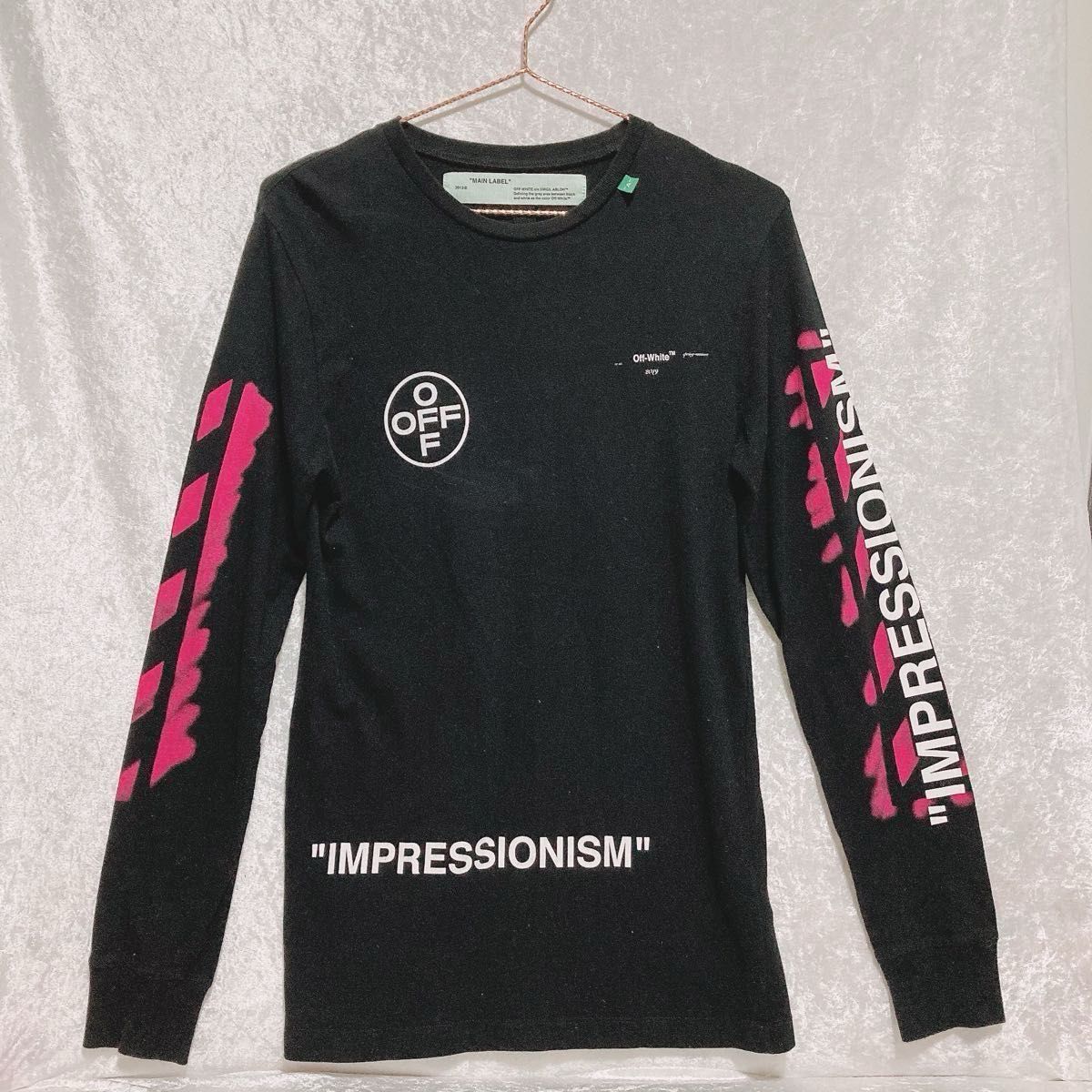 OFF-WHITE ロングTシャツ 【美品】XS ロンt ステンシル アロー OFF-WHITE ロングTシャツ 【美品】XS ロンt ステンシル アロー