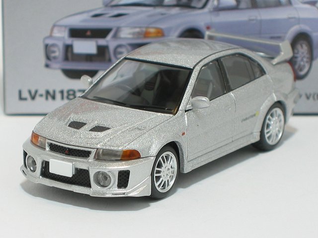 三菱 ランサー GSR エボリューションV（銀）LV-N187d【トミーテック社1/64ミニカー】【トミカの時】_画像1