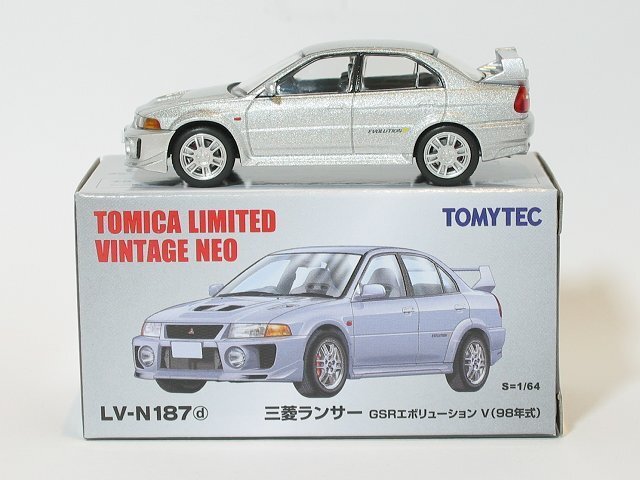 三菱 ランサー GSR エボリューションV（銀）LV-N187d【トミーテック社1/64ミニカー】【トミカの時】_画像3