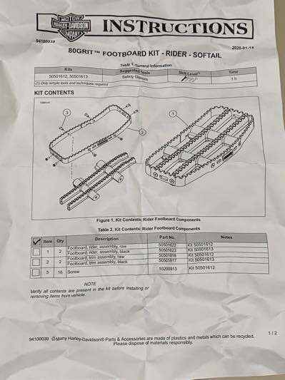 ★激レア！希少！★ハーレー純正★80グリット・ライダーフットボード/ ブラック 80GRIT Rider Footboards#50501613★NOS_画像4
