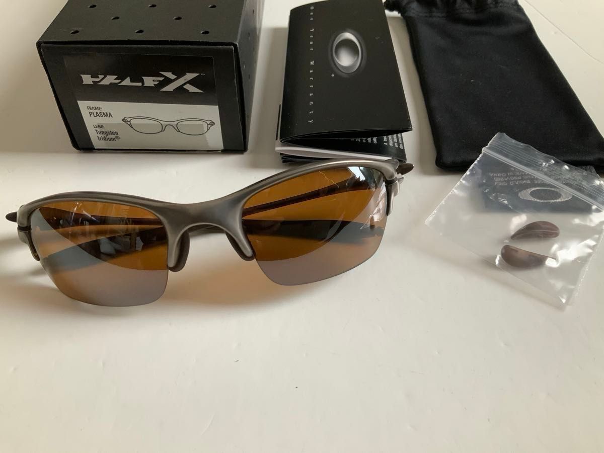 再値下げ OAKLEY サングラス HALF X PLASMA Tungsten Iridium X-METAL メタルケースなし