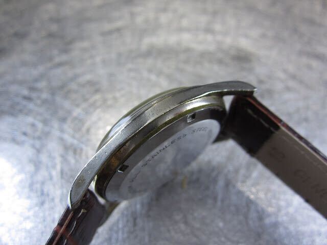 ゴールド文字盤 アンティーク ウォルサム メンズ スモールセコンド 手巻き腕時計 の画像6