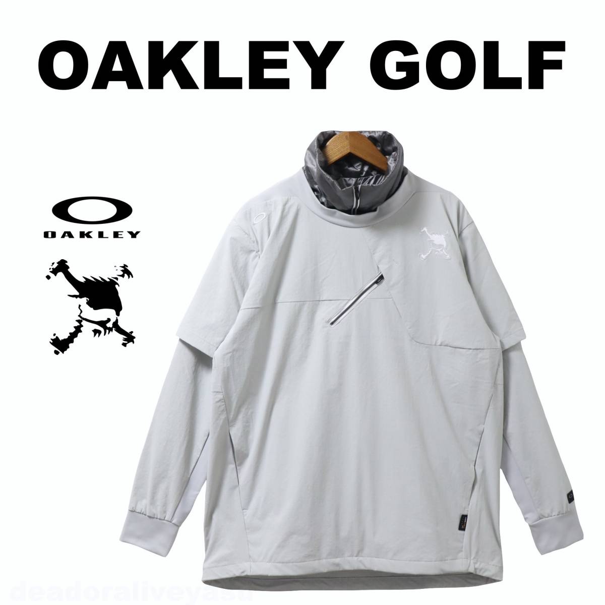 ■【M】定価16,500円 OAKLEY オークリー GOLF SKULL 防風 撥水 2way プルオーバージャケット■_画像1