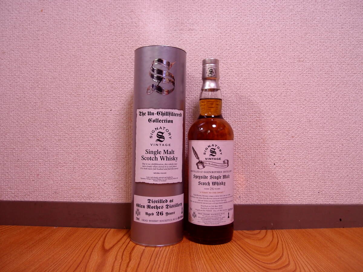 SIGNATORY The UnChillfiltered Collection GLENROTHES シグナトリー グレンロセス 1996 26年 Hogshead for shamrock &信濃屋 700ml 48.8％の画像1