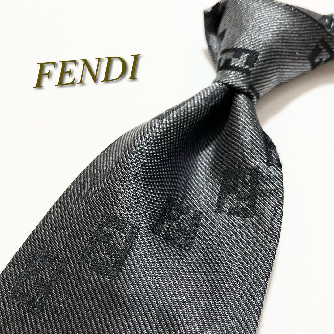  очень редкий *[ превосходный товар ]FENDI Fendi галстук Zucca рисунок FF Италия производства бизнес общий рисунок костюм высокий бренд высококлассный бренд Logo мужской 
