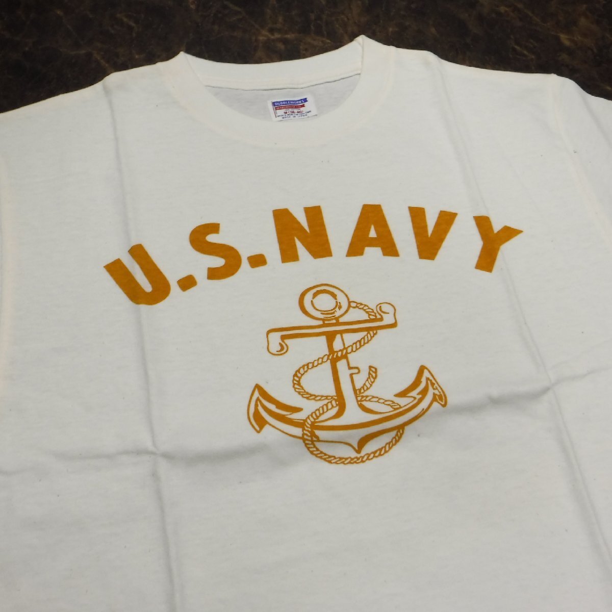 TT367 ウエアハウス × ダブルワークス 新品 U.S.NAVY 海軍 ミリタリープリント 半袖Tシャツ M(38-40) 日本製 DUBBLEWORKSの画像2