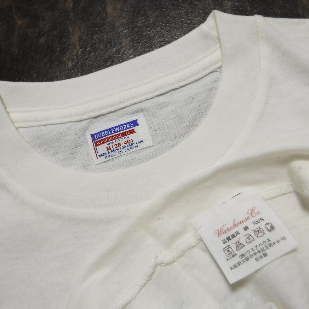 TT392 ウエアハウス × ダブルワークス 新品 U.S.ARMY ミリタリー両面プリント 半袖Tシャツ M(38-40) 日本製 DUBBLEWORKSの画像3
