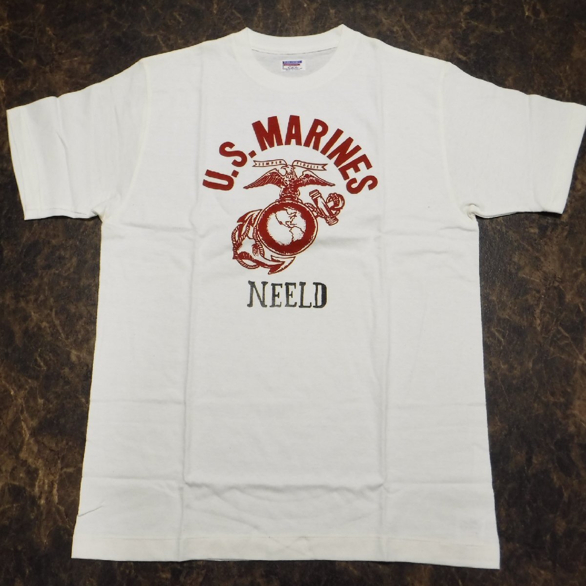 TT404 ウエアハウス × ダブルワークス 新品 US.MARINES 米軍ミリタリー両面プリント 半袖Tシャツ M(38-40) 日本製 DUBBLEWORKS WAREHOUSE_画像1