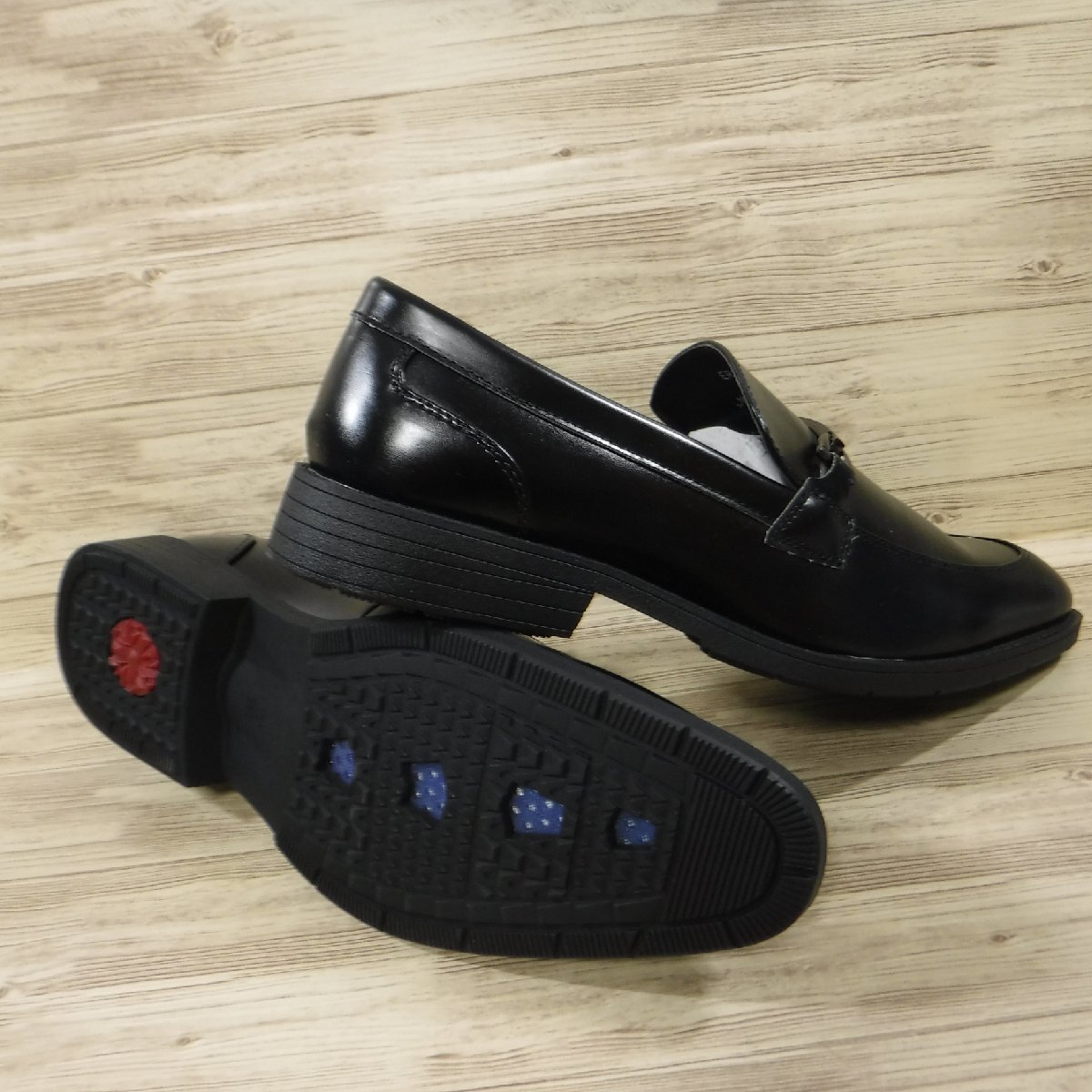 KK579ma гонг smadras el greco новый товар чёрный легкий bit Loafer туфли без застежки антибактериальный дезодорация бизнес обувь 27.0 3E. скользить подошва 