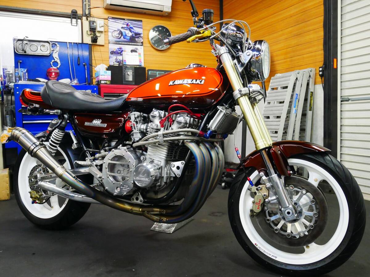 ☆超極上Z1フルカスタム☆ kawasaki Z1 1973～4年モデル Z1F-27～ マルケジーニ 倒立サス セル一発絶好調！動画有ります ☆カスタム多数☆ _画像1