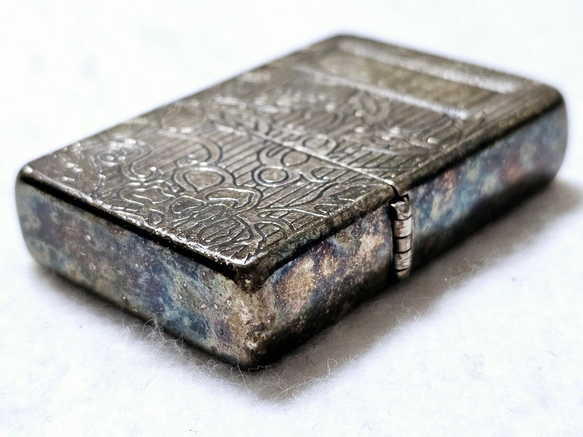 1円スタート☆Zippo レア！KENZO ケンゾーモデル 彫刻デザイン☆ライター_画像5