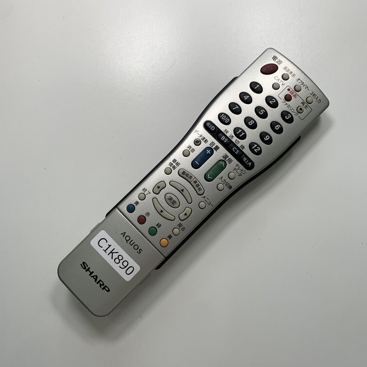 C1K890 【送料１８５円】 TV リモコン / シャープ SHARP GA765WJSA 動作確認済み★即発送★ テレビ_画像2