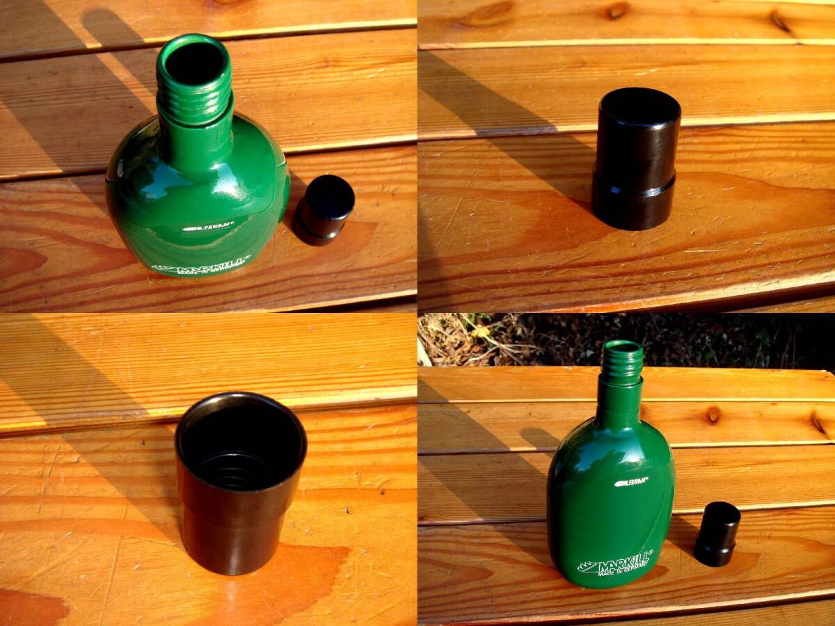 入手困難★美品Vintage【MARKILL】お宝マルキル★ALFERAN 0.25Lポケット★Green★稀少Made in Germany♪ 入手困難☆美品Vintage【MARKILL】お宝マルキル☆ALFERAN 0.25L