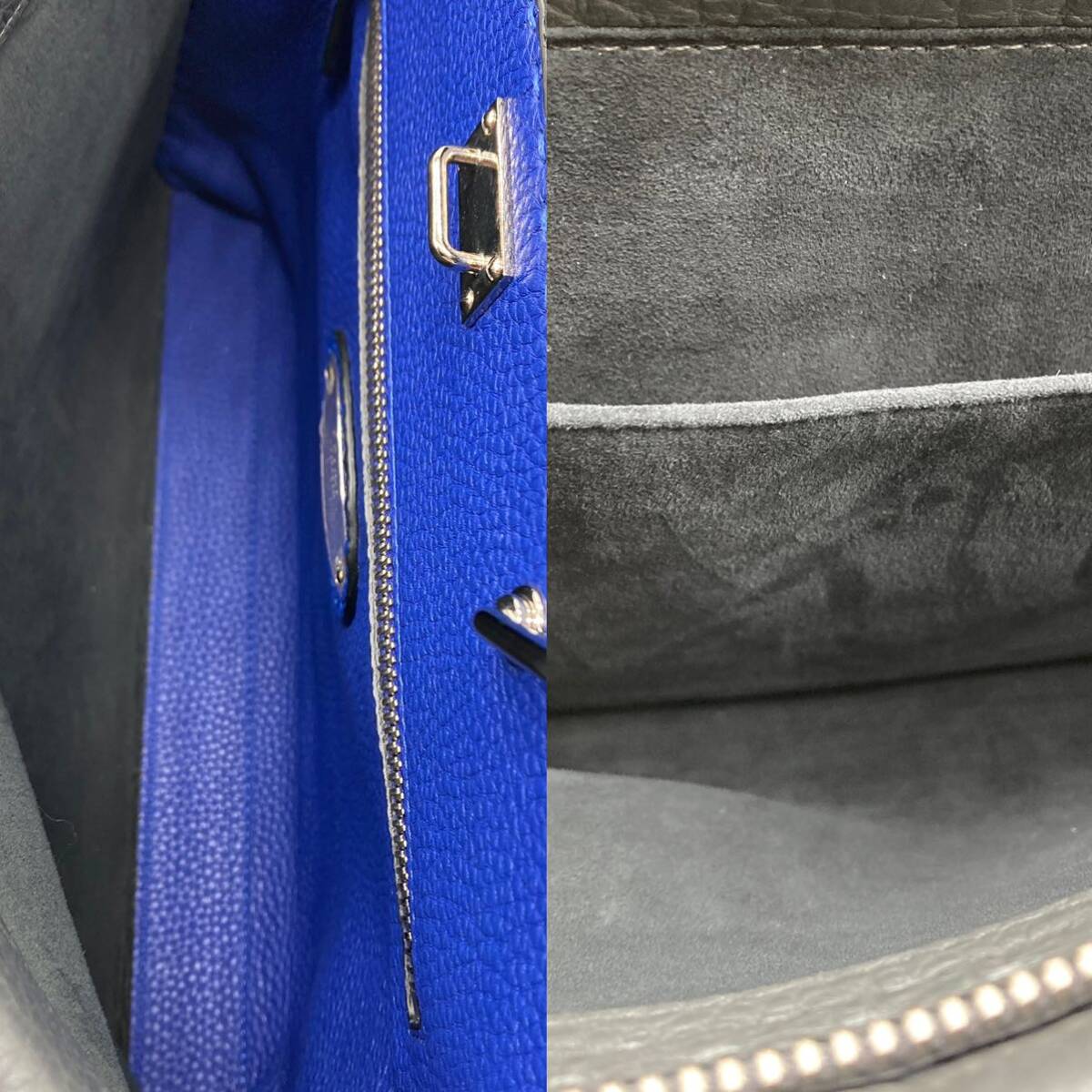 [ ultimate beautiful goods ]FENDI Fendi pi- Cub - selection rear Fit 2way business bag handbag shoulder bag shoulder .A4 gray leather 