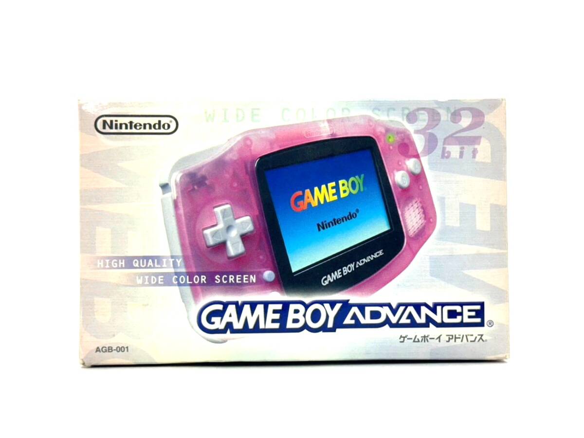 ★【ジャンク品】任天堂 GAMEBOY ADVANCE ゲームボーイ アドバンス AGB-001 ミルキーピンク 本体 箱付き レトロ ゲーム機器 (48325I5)_画像7