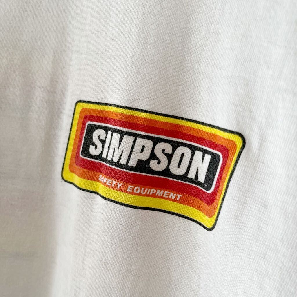 70s SIMPSON HELMET Tシャツ USA製 ビンテージ 70年代 シンプソン ヘルメット モータースポーツ アメリカ製 オリジナル ヴィンテージの画像5