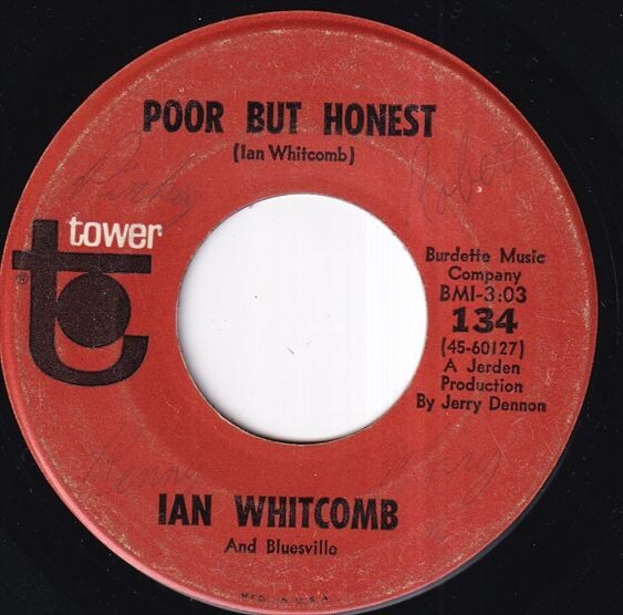 Ian Whitcomb And Bluesville - You Turn Me On (Turn On Song) / Poor But Honest (B) RP-R396_画像1