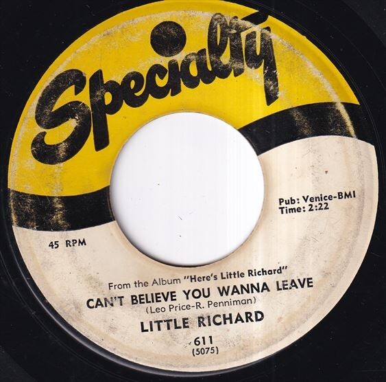 Little Richard - Keep A Knockin' / Can't Believe You Wanna Leave (B) OL-R394の画像1