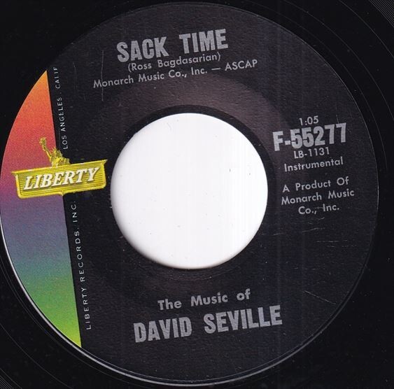 David Seville And The Chipmunks - Alvin For President / Sack Time (A) RP-R578_画像2