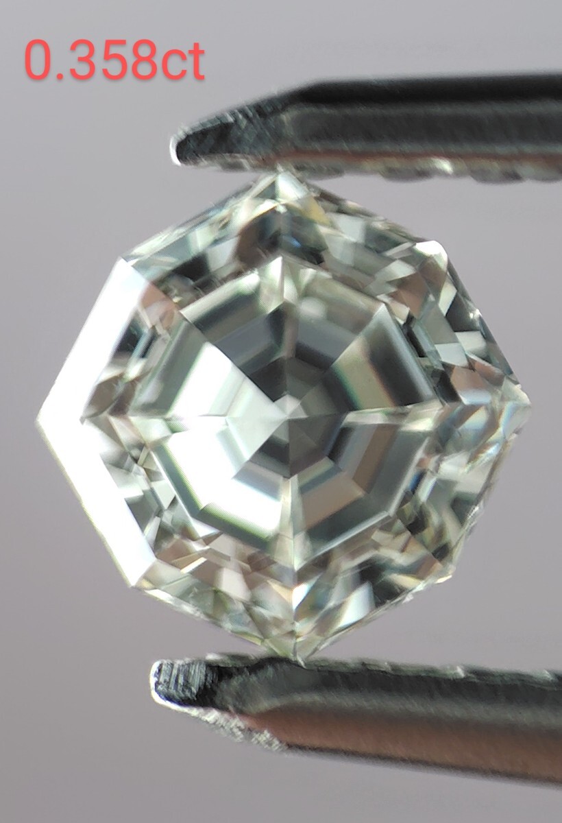 【即決】天然ダイヤモンドルース 0.358ct 特殊カット 鑑別 CGL│A5914eb【レア】の画像1