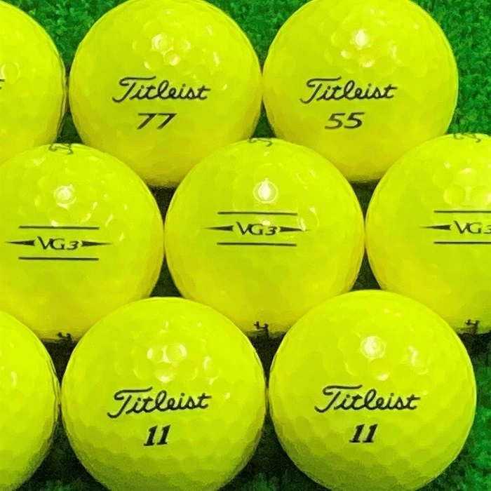 ロストボール タイトリスト VG3 2020年 イエローパール 12個 Aランク 中古 ゴルフボール ロスト Titleist エコボール 送料無料_画像1