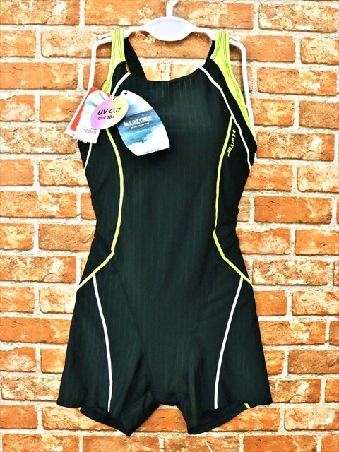 BE2-F66* new goods tag attaching! popular large size XL*LAZYBEE* half spats * lady's .. swimsuit * most low price . postage .. packet if 250 jpy 