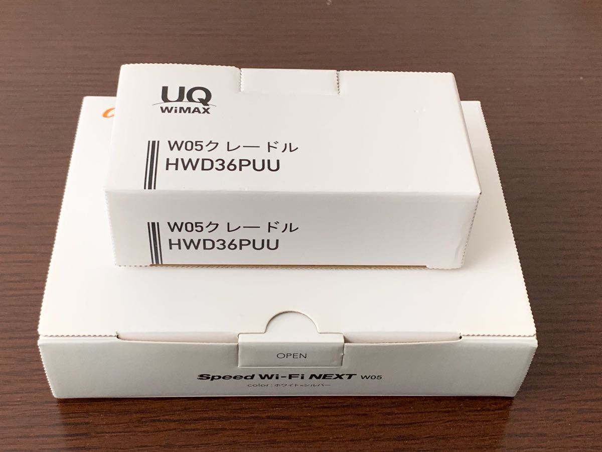 UQ WiMAX Wi-Fi モバイルルータ　W05　クレードル付き【未使用品】