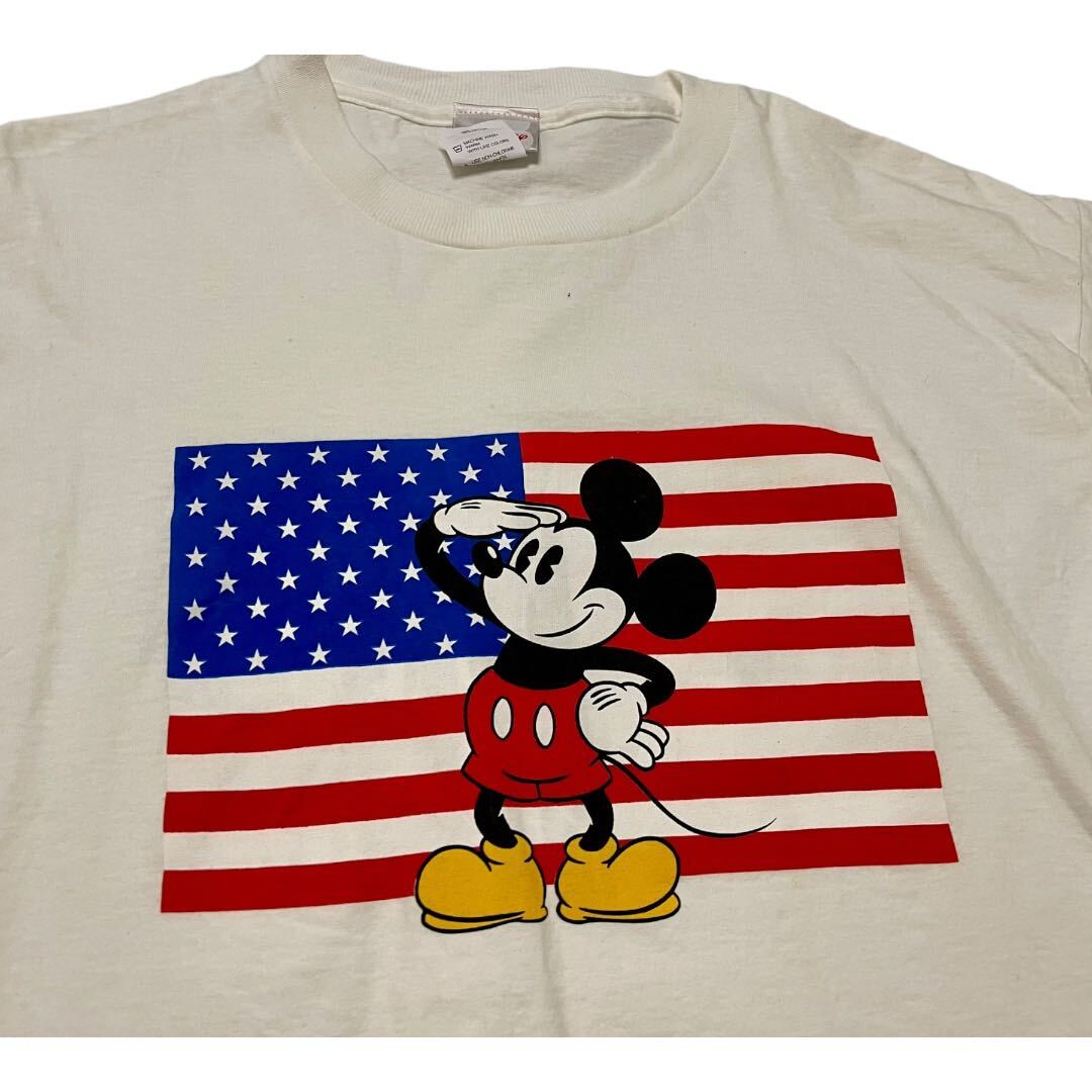 ヴィンテージ ディズニー ミッキーマウス アメリカ国旗 Tシャ_画像2