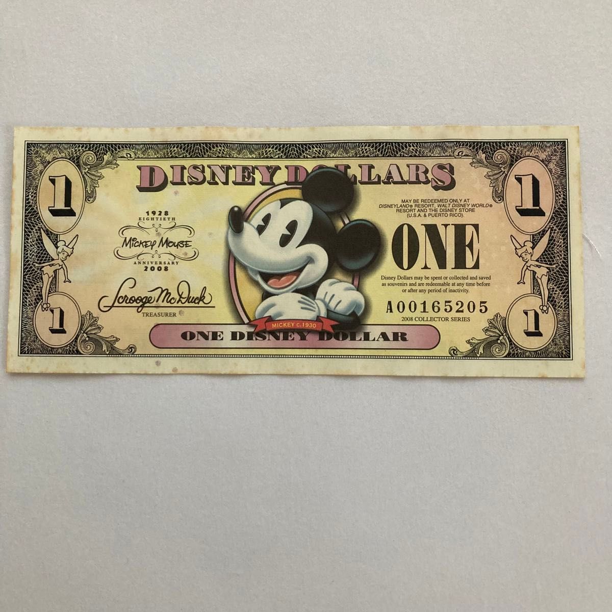 ディズニー ディズニーダラー 1ドル札 ミッキー生誕80周年記念 ディズニー ディズニーダラー 1ドル札 ミッキー生誕80周年記念