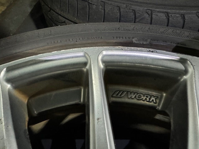 Y12 ウイングロード WORK SPORBO アルミホイール 17×7J オフセット42 205/45/R17 ☆引き取り歓迎☆千葉市若葉区から出品☆_画像8