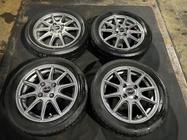 JB5 ライフ MANARAY アルミホイール 14×4.5J オフセット45 165/55/R14 ブリヂストンタイヤ ☆引き取り歓迎☆千葉市若葉区から出品☆の画像1