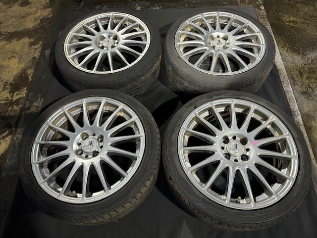 Y12 ウイングロード WORK SPORBO アルミホイール 17×7J オフセット42 205/45/R17 ☆引き取り歓迎☆千葉市若葉区から出品☆_画像1